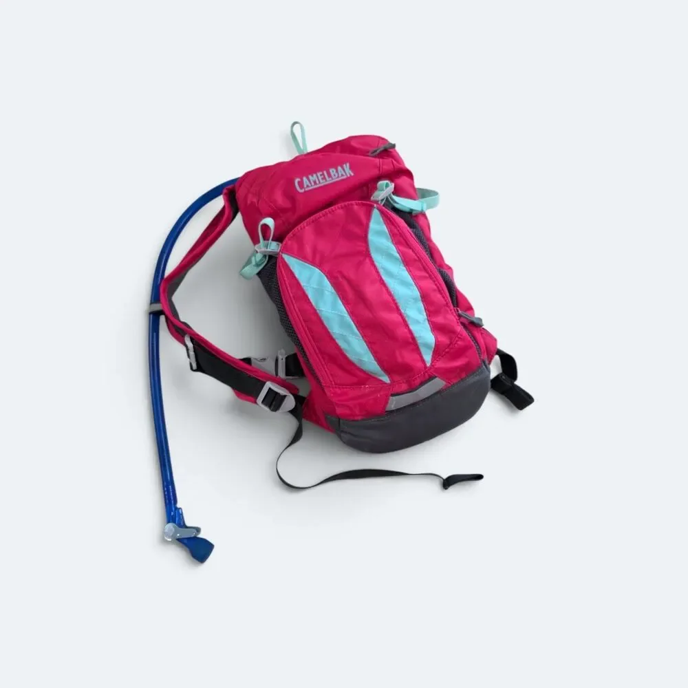 CamelBak Mini M.U.L.E. Kids Hydration Pack Pink Blue 1.5L Cargo